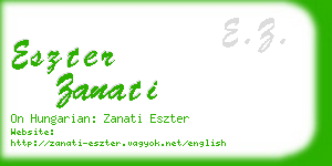 eszter zanati business card